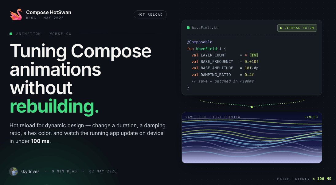 Tuning Compose Animations Without Rebuilding: Hot Reload for Dynamic Design