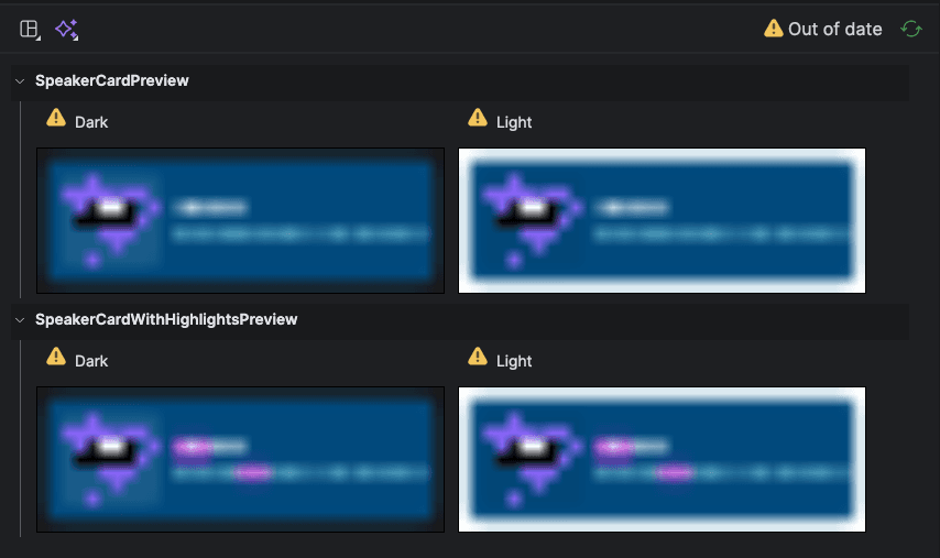 Android Studio Compose Preview showing Out of date warning with stale renders